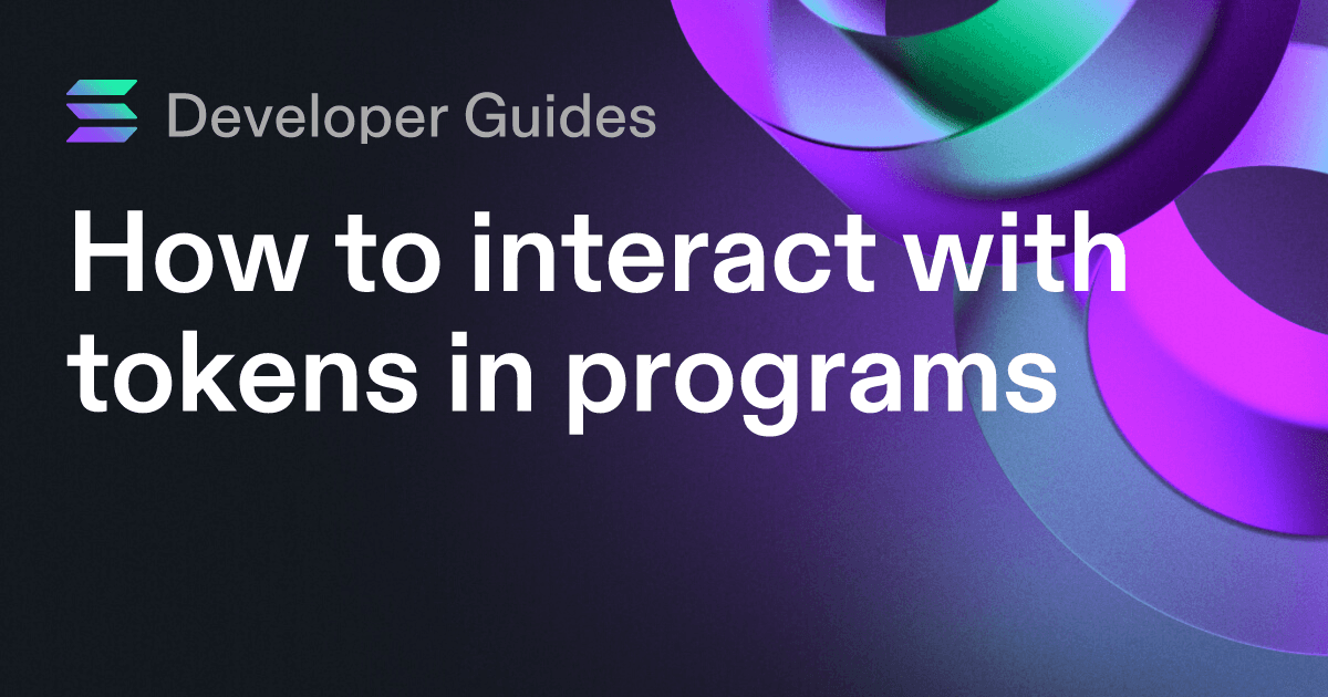 How interact with tokens in programs